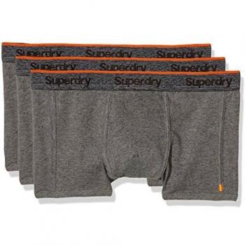 Superdry Trio de Boxers Orange Label, Gris