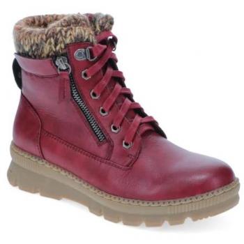 Knit‑Cuff Burgundy Boots by Pavers – Women's Size 3