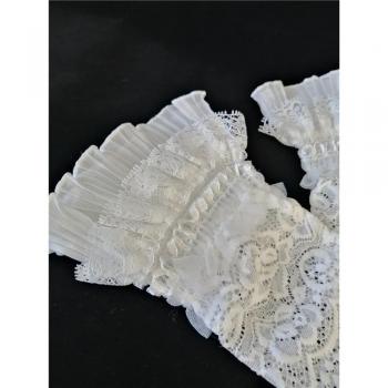 Bridal Lace Trim Fingerless Gloves