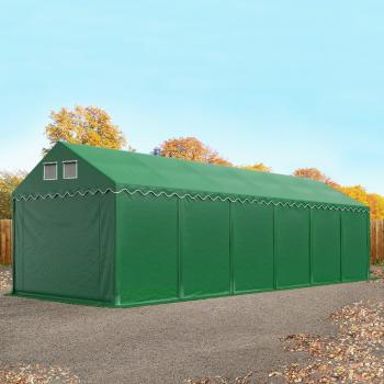 ToolPort 4x12m Concrete Anchor Green Shelter