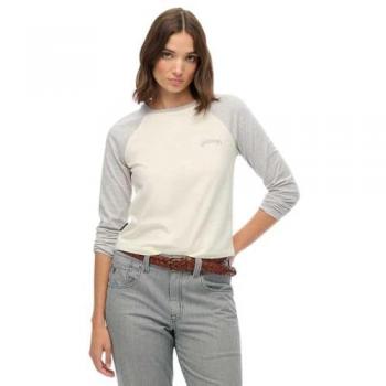 T-shirt long femme Superdry Gris Essentiel