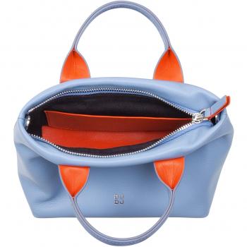 Borsa a mano in pelle con doppio manico e zip