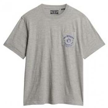 Light Grey Merchant Short Sleeve Shirt – Vintage Graphic, M