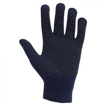 Blaues Damen-Reit-Handschuh Dublin Magic Knopfgriff (One Size)