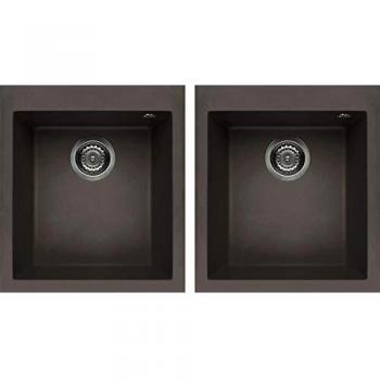 Elleci Lavello Incasso Quadra 200 Standard 2 vasche 41x50/41x50 Keratek Plus