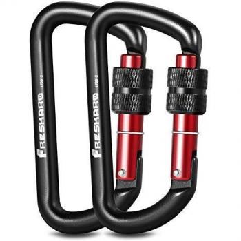 SecureMate 3 Carabiner, 1224kg Load, Black Aluminum