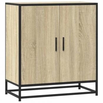 Komoda in Rovere Sonoma 68x35x76 cm con Struttura in Metallo
