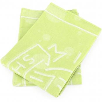 Set di due asciugamani per cucina in canvas Shop 50x70 cm verde
