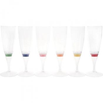 Juego de Copas de Champán con Iluminación Multicolor