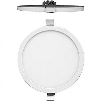 LED-Einbau-Downlight Saona, 14,5 cm, 12 W, 3000 K, 990 lm, mattweiß/milchiges Acryl, mit Treiber, 3 Jahre