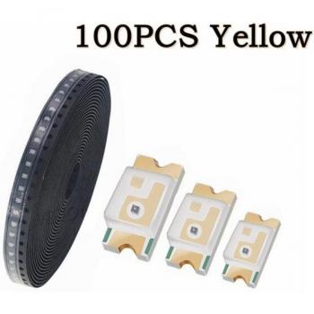 Cuentas de luz LED SMD 0402, 100 unidades, micro color blanco, rojo, verde, azul, amarillo, 3V