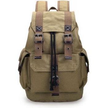 Mochila vintage unisex de lona, mochila escolar y de viaje, alta capacidad