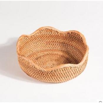 Panier à Crâne Bleu en Rotin