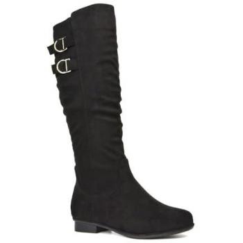 Knee‑High Slouchy Boots “Mia” – Black