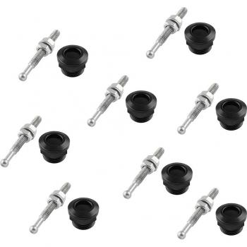 Universal Hood Bonnet Quick Release Pins Lock Kit (8pcs, 0.87/22mm, Black)