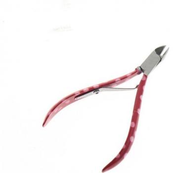 Pince à couper la cuticule rouge 10,2 cm en acier inoxydable