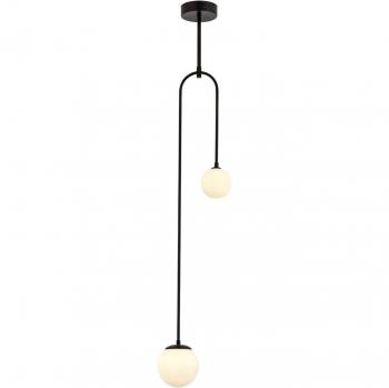Lampada a sospensione con 2 sfere nere Avonni AV-1897-2BSY
