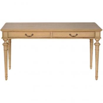 Bureau en chêne teinte claire avec 2 tiroirs