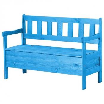 Banc de Balcon en Bois avec Dossier et Coffre 120cm