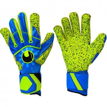 Guantes Uhlsport Control SUPERGRIP para Portero, Juventud Unisex, Radar Blue/Fluo Yellow/Black, 7