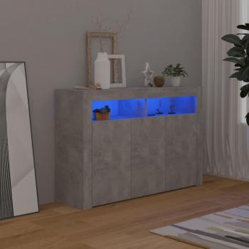 Buffet avec Lumières, Meuble de Rangement, Armoire de Salon, Salle de Séjour