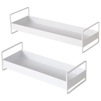 BOLTZE Tablett Wolga Weiß – 30 cm × 40 cm, Set 2 (Metall)