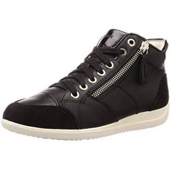 Geox D Myria C, Sneakers Alte per Donna, Nero