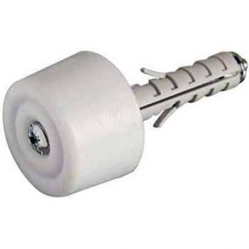 White Maurer Door Stop Set: Screws + Cue