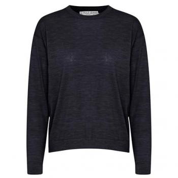 PULZ JEANS „Sadie“ Oversized Strickpullover (schwarz Sapphire Melange) – Größe S