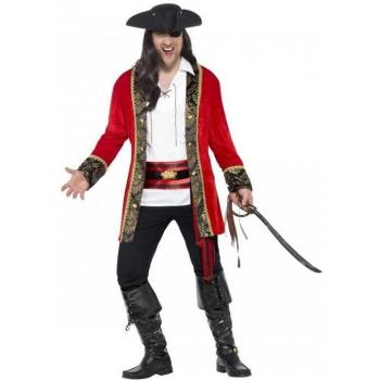 Pack costume capitaine pirate Smiffys XL rouge & blanc