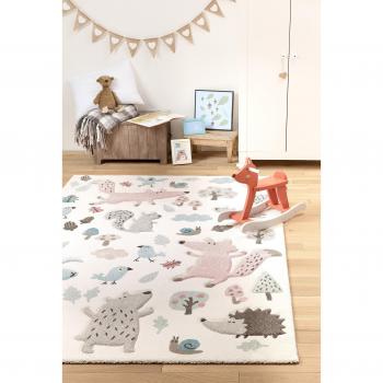Sigikid I Teppich für Kinderzimmer I Forest I SK-21965-063 I 80 x 150 cm I Weiß Rose blau Grau Taupe