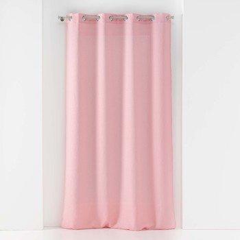 Vitrages Douceur d intérieur  PANNEAU A OEILLETS 140 x 240 CM VOILE TISSE SOANE ROSE