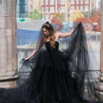 Accesorio de Boda: Velo Negro Capa 3x1,5 m – Estilo Atemporal