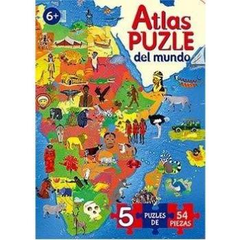 Atlas puzle del mundo: 5 puzles de 54 piezas (Tapa dura).