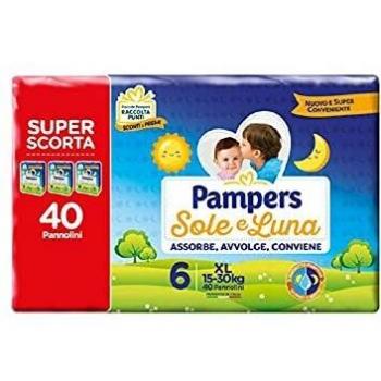 Pampers sole&luna trio xl 40 pezzi