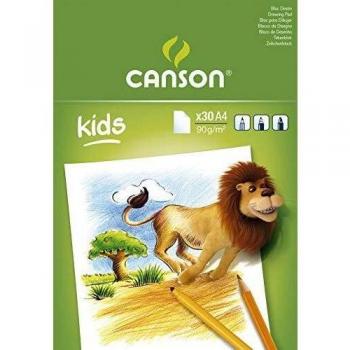 Canson kids dibujo bloc encolado de 30 hojas a4