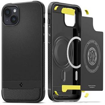 Coque Spigen Rugged Armor Magfit iPhone 14 Plus – Noir Mat – Protection à l’Impact