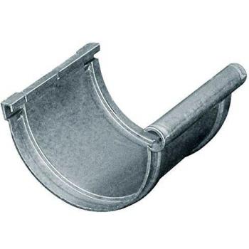 Étalonnage de gouttière First Plast PVC 25 mm demi‑ronde – aspect zinc