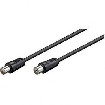 Câble Antenne Coaxial Mâle vers Femelle 2,5 m Noir