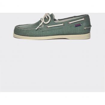 Chaussures Marins Sebago Wash – Toile Vert 41