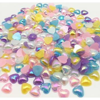 100pcs 10mm AB Pastel Heart Decorations for Wedding Crafts