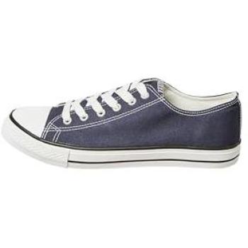 Mid Navy Canvas Low Trainers for Women – Long Tall Sally