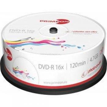 Primeon DVD-R 4.7GB 16X 25 piezas