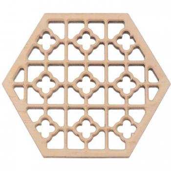 Erhu Ventana de Sonido Hexagonal de Madera