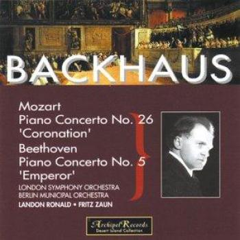 Wolfgang Amadeus Mozart Piano Concerto No. 5 (London, Zaun, Lso, Backhaus) (CD)