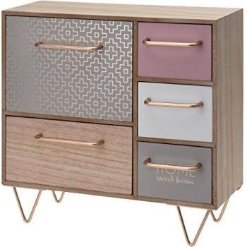Vintage Charm Mini Dresser – Gr8 Home 5-Drawer Shabby Chic Furniture