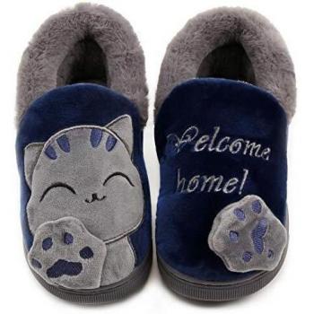 Zapatillas de Interior Calientes Vunavueya Azul