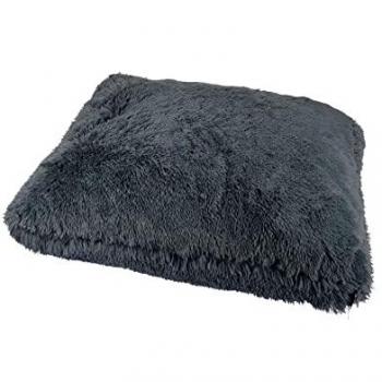 Tapis de repos fausse fourrure gris anthracite 80 cm × 60 cm