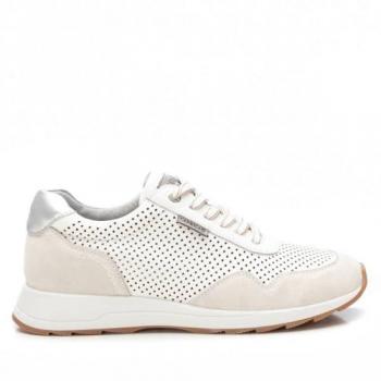 Carmela Baskets en cuir plat blanc pour femme