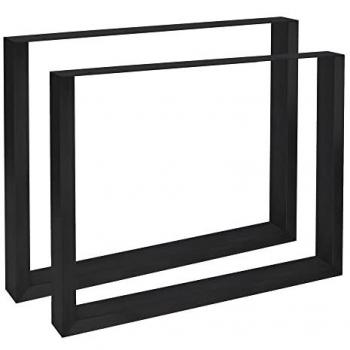 Set Pieds Table Noir – 70 cm, Design Industriel